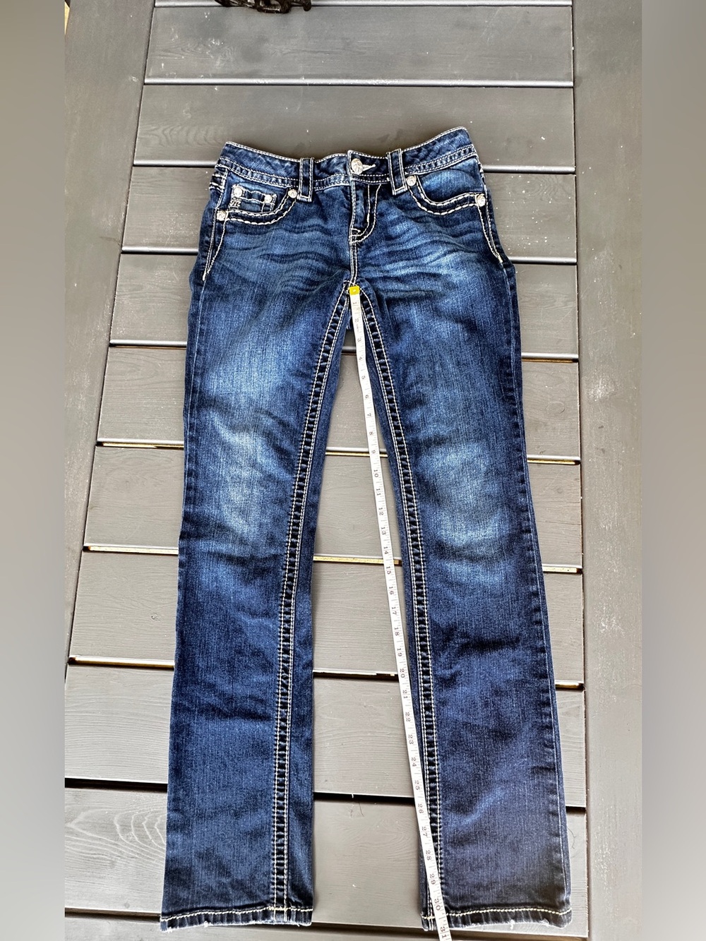 Miss Me Women’s Dark Blue Straight-Leg Jeans Sz 26